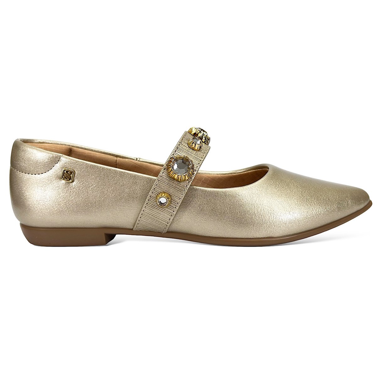 Sapatilha Santinelli Pedraria 1266-755 Champagne Dourado 2
