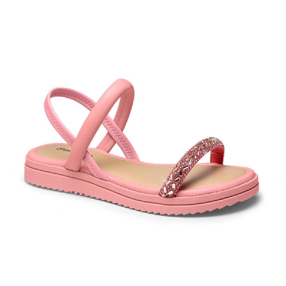 Sandália Pink Cats Flatform Cristal V3611 Rosa Rosa 1