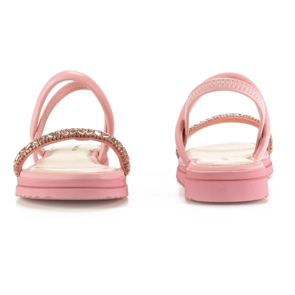 Sandália Pink Cats Flatform Cristal V3611 Rosa Rosa 5