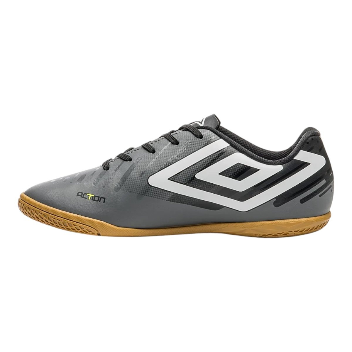 Chuteira Umbro Futsal Action U01FB00250 Grafite/Preto Cinza 3