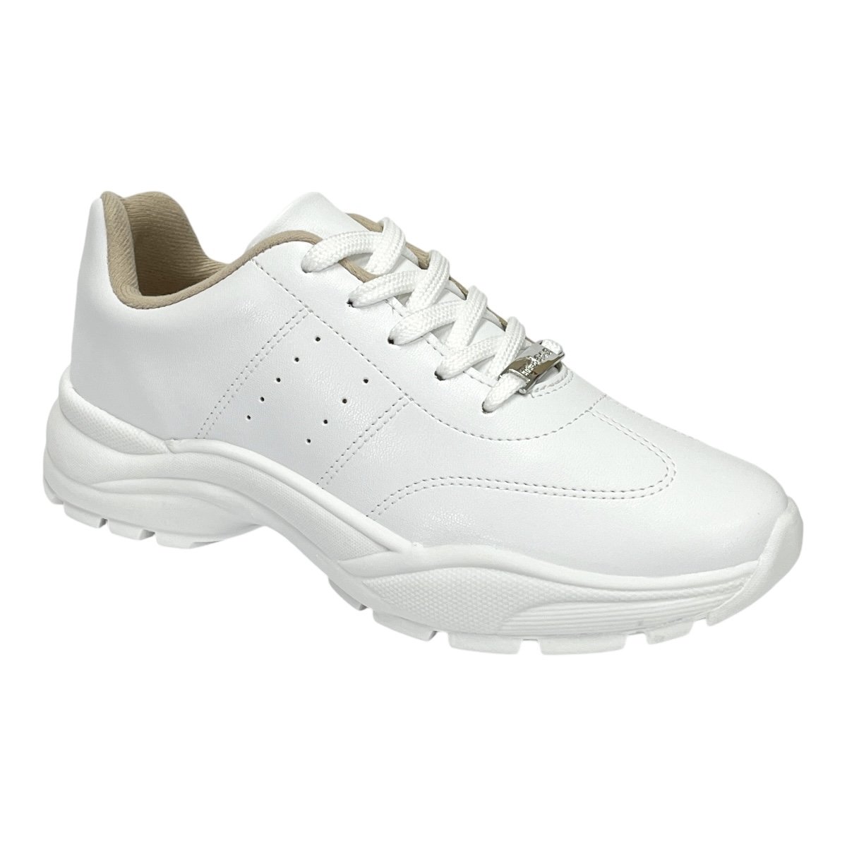 Tênis Moleca Sneaker Casual Feminino 5812.100 Branco Branco 2