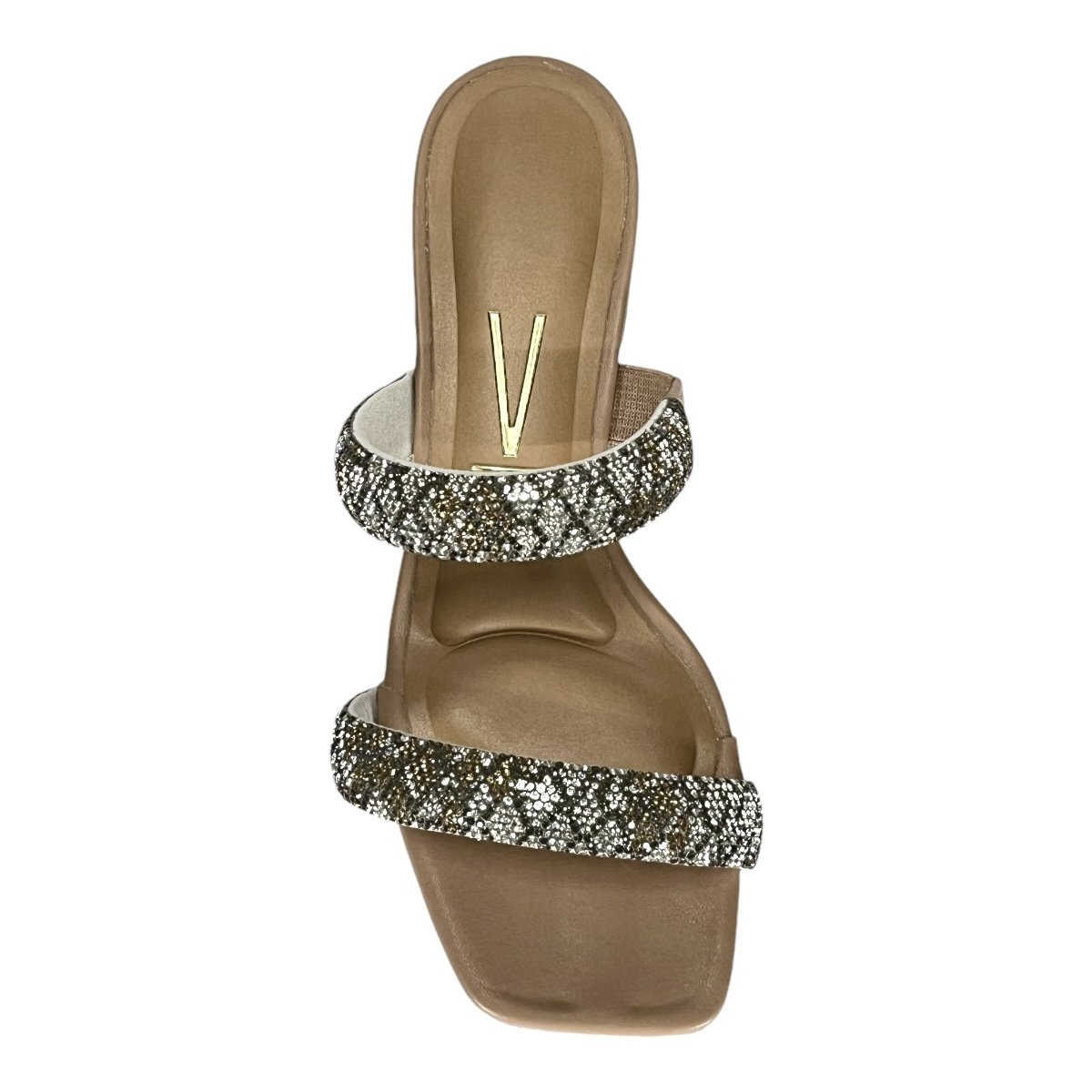 Tamanco Vizzano Glitter Salto Baixo 6454.122 Nude Marrom 4