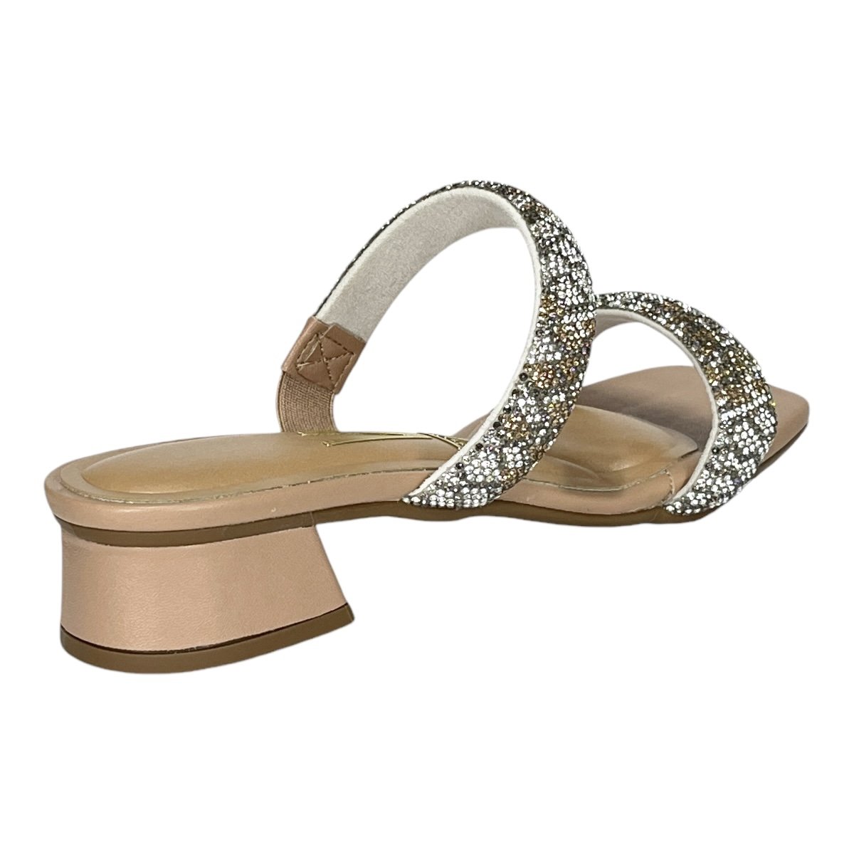 Tamanco Vizzano Glitter Salto Baixo 6454.122 Nude Marrom 5