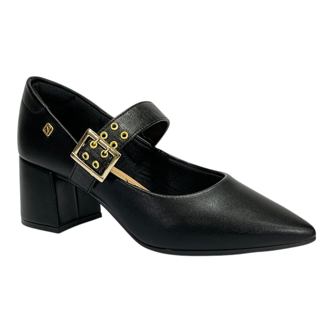 Sapato Santinelli Scarpin Boneca 1534-054 Preto Preto 1
