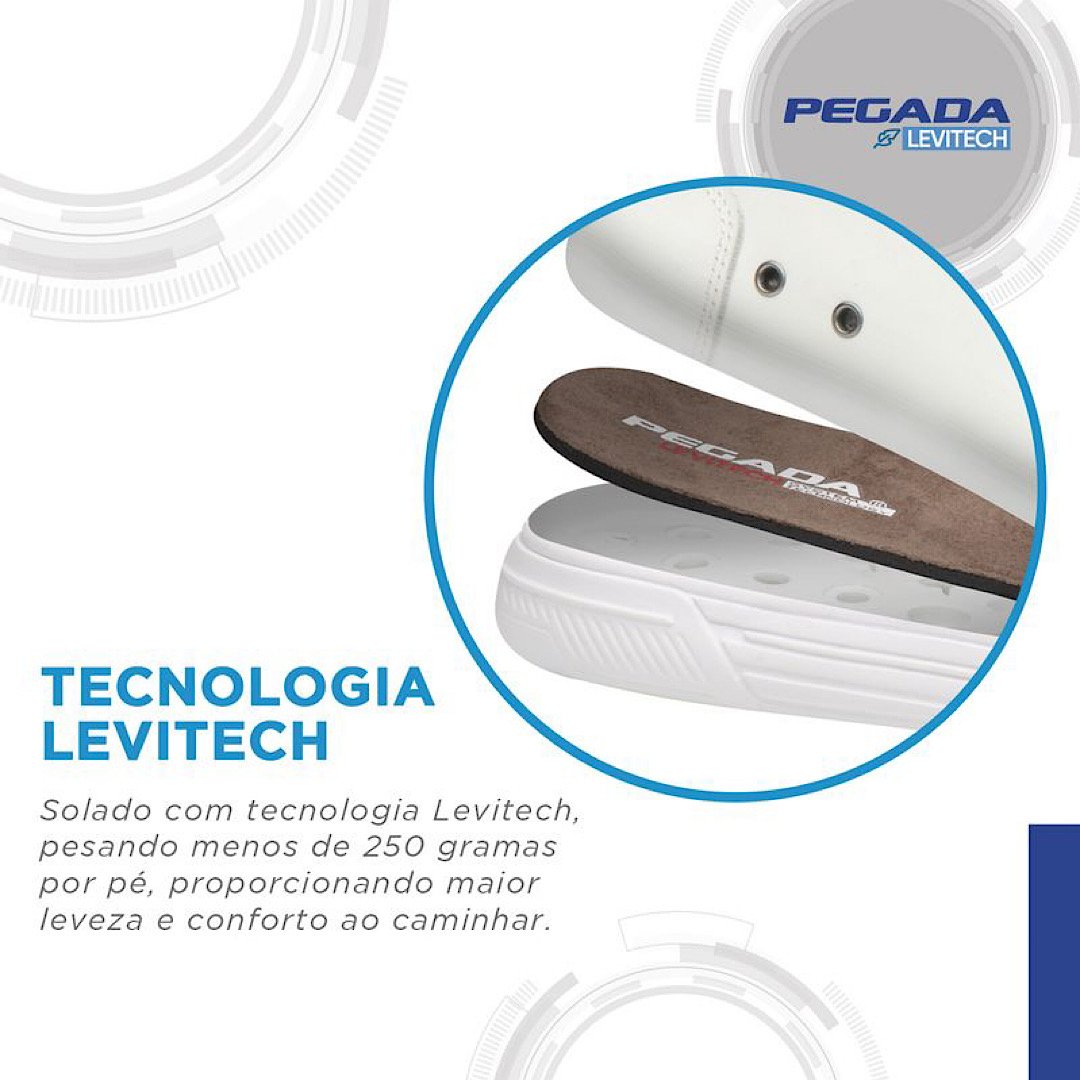 Tênis Pegada Flight Levitech Masculino 110410 Branco Branco 7