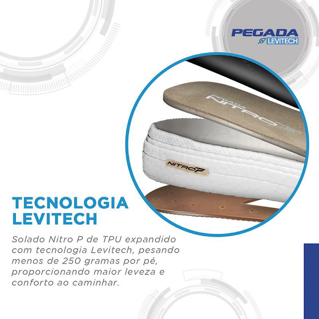 Tênis Pegada Drift Nitro P Levitech Masculino 112003 Branco Branco 7