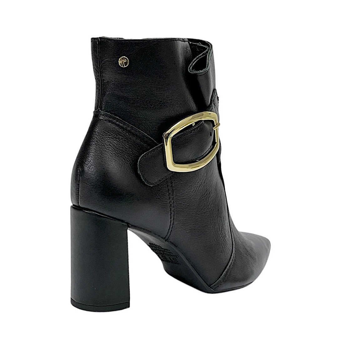 Bota Tanara Cano Curto Bico Fino T8911 Preto Preto 5