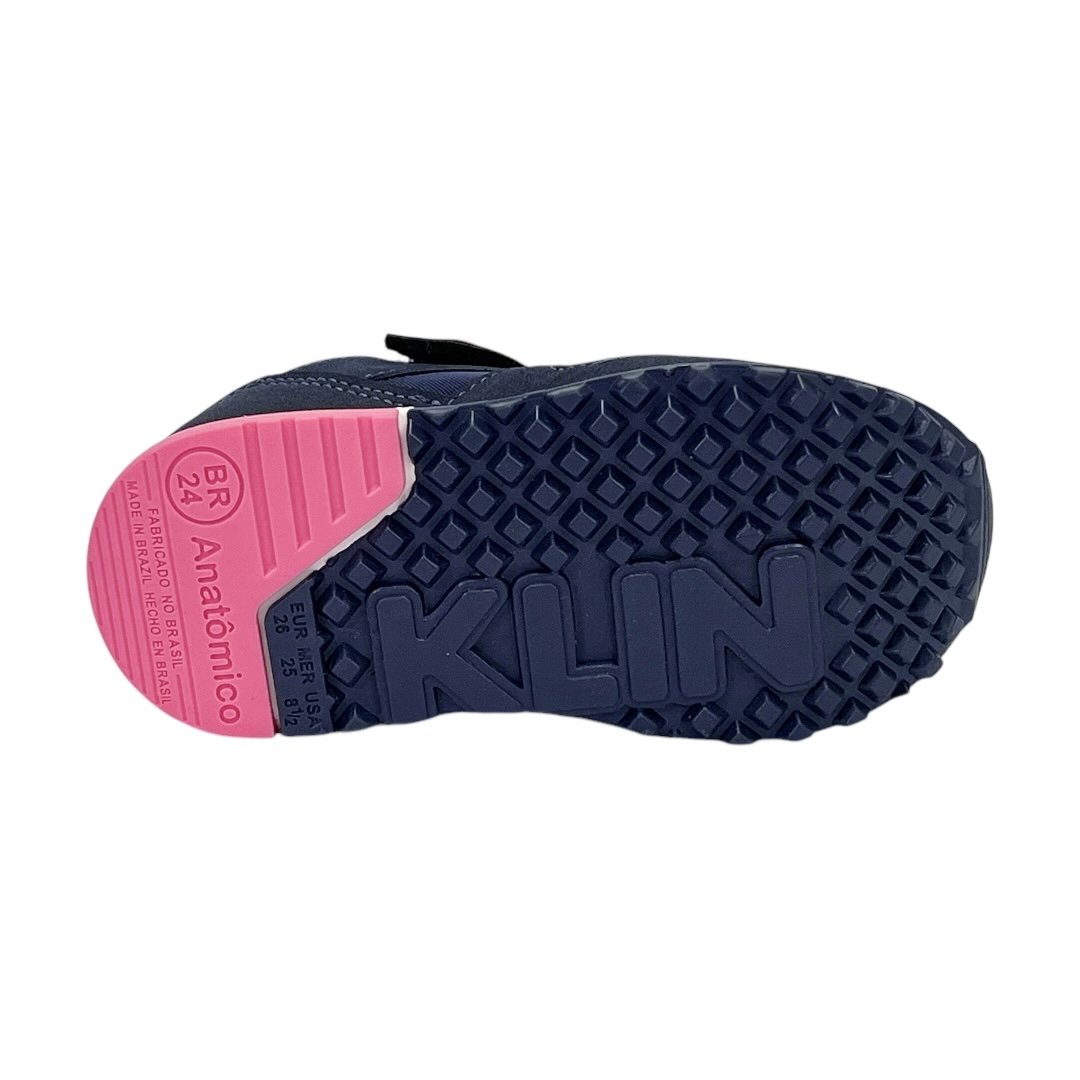 Tênis Klin Walk Mini 216127 Marinho/Pink/Azul Acqua Marinho/Pink 6