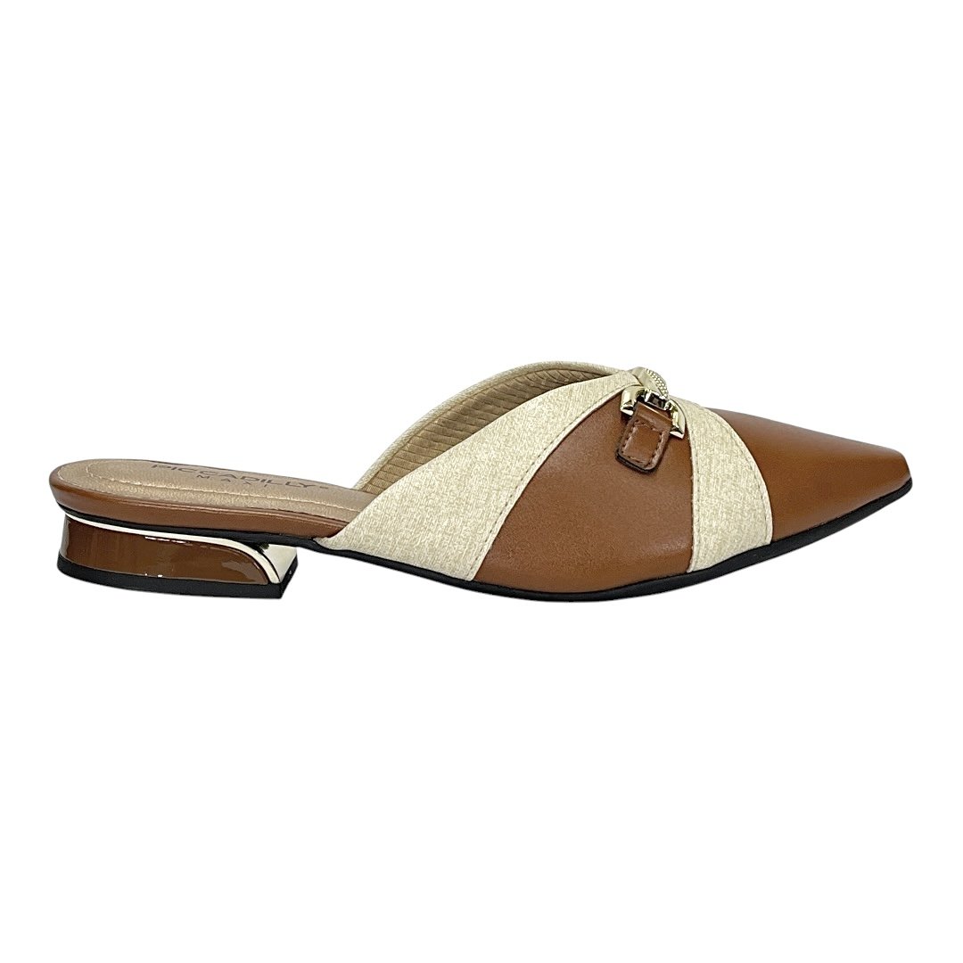 Mule Piccadilly Maxi Silvia 279042 Conhaque/Natural Marrom 2