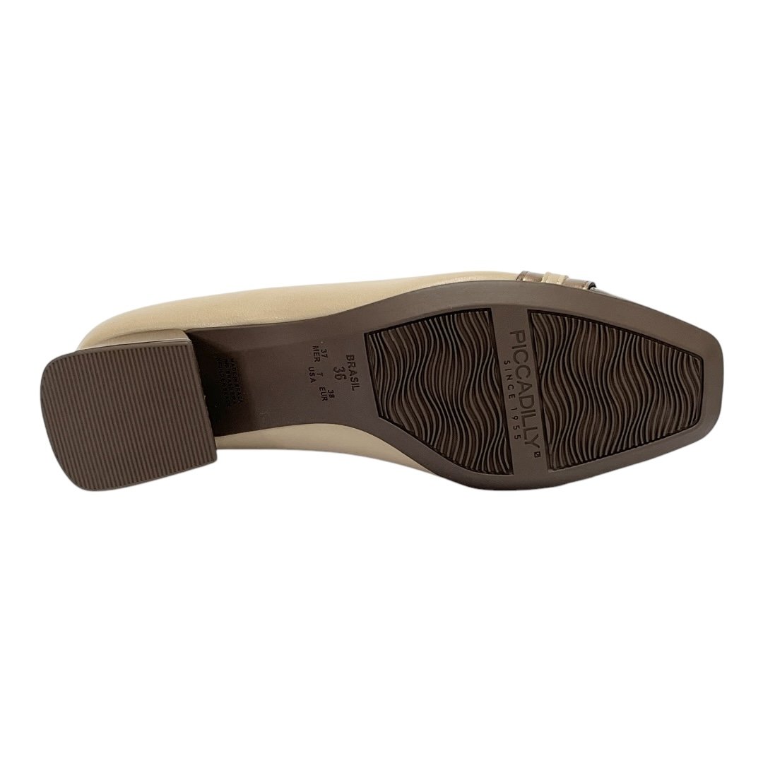 Sapato Piccadilly Scarpin Taci Salto Médio 160099 Castanho Catanho 6