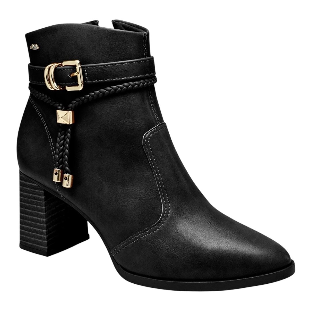 Bota Dakota Cano Baixo salto bloco DA781 Preta Preto 1