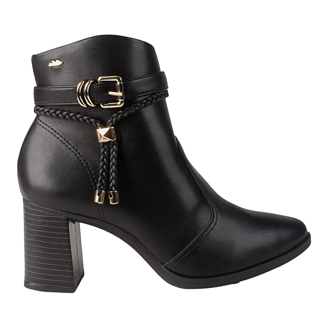 Bota Dakota Cano Baixo salto bloco DA781 Preta Preto 2