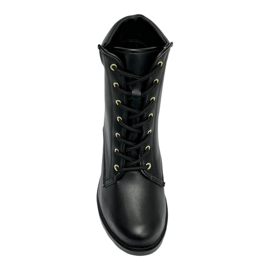 Bota Moleca Coturno Salto Tratorado 5348.101 Preto Preto 4