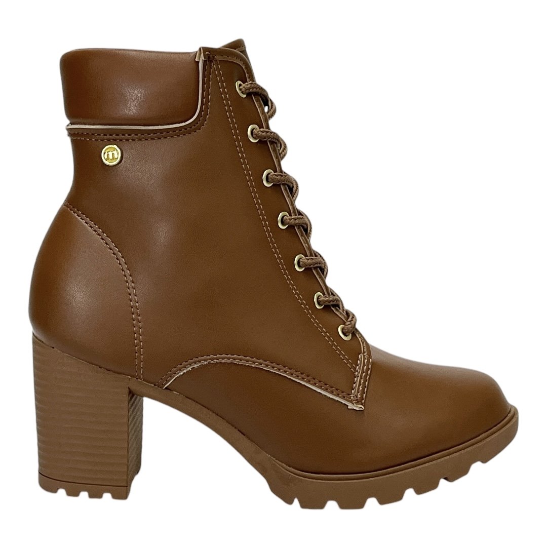 Bota Moleca Coturno Salto Tratorado 5348.101 Avelã Avelã 3