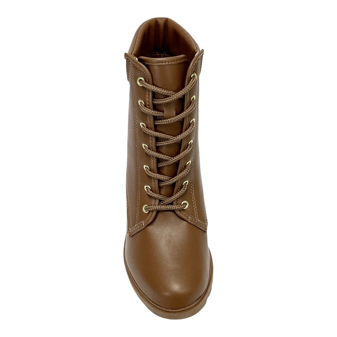 Bota Moleca Coturno Salto Tratorado 5348.101 Avelã Avelã 5