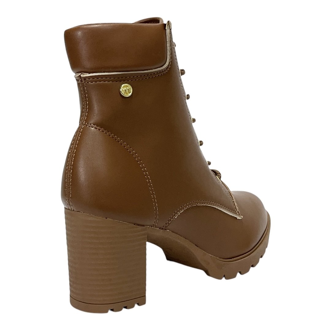 Bota Moleca Coturno Salto Tratorado 5348.101 Avelã Avelã 6