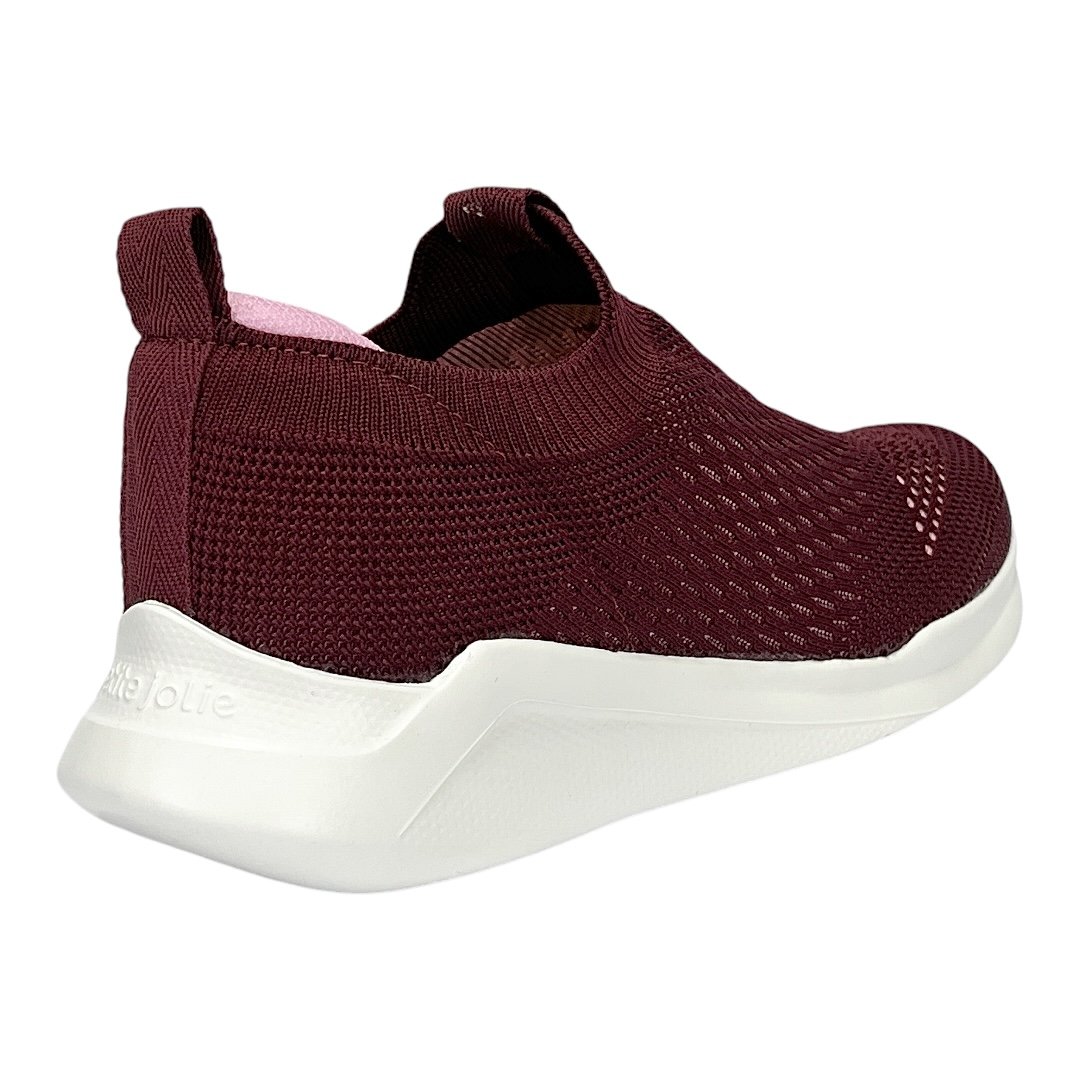 Tênis Petite Jolie Slip On Calce Fácil PJ5517II Vinho Vermelho 5
