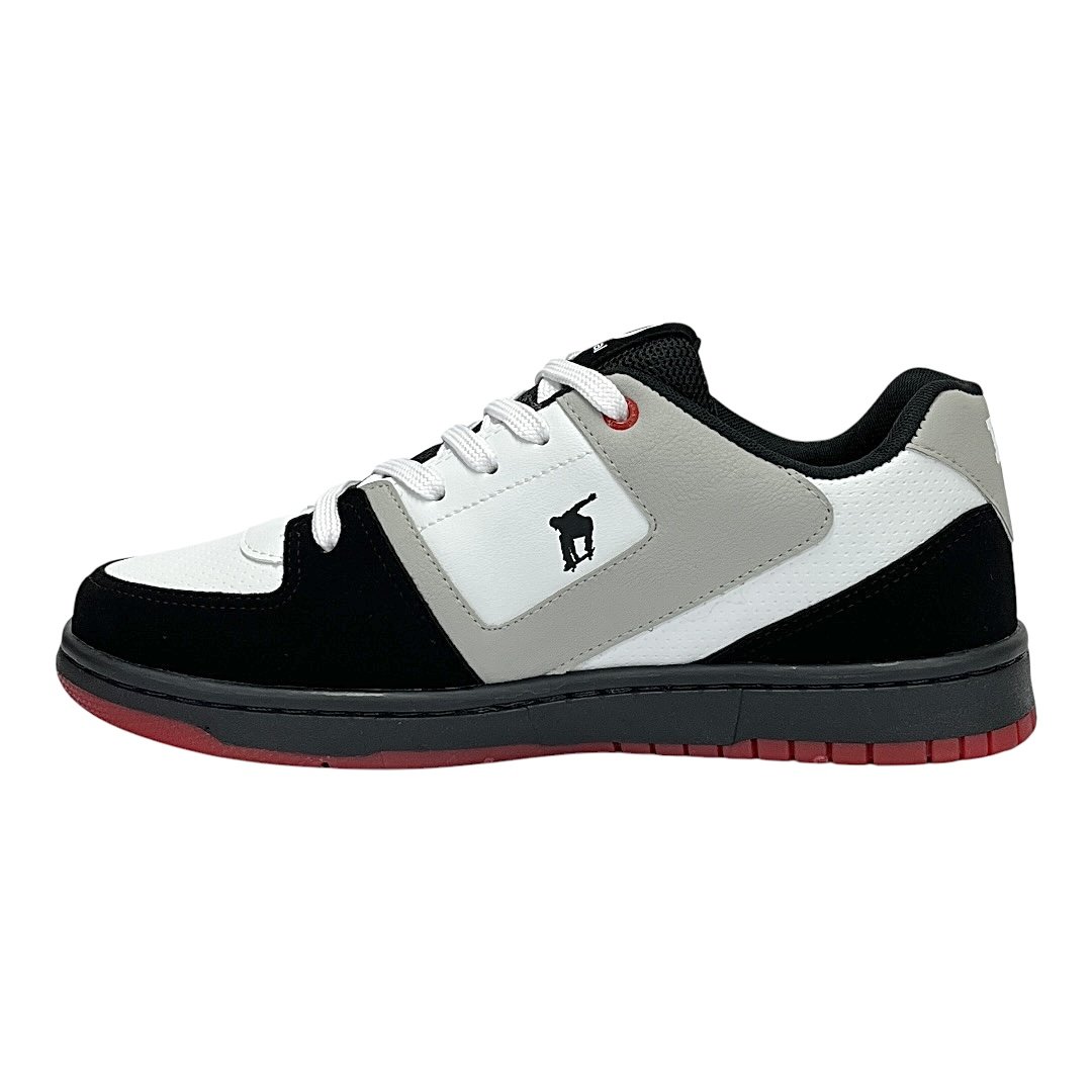 Tênis Redikal Skate Masculino RKT508 Branco/Preto/Cinza Branco/Preto 3