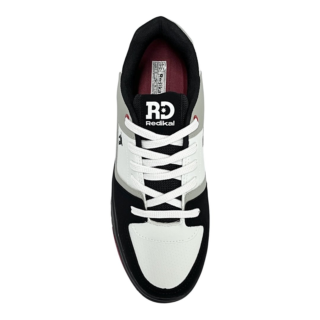 Tênis Redikal Skate Masculino RKT508 Branco/Preto/Cinza Branco/Preto 4