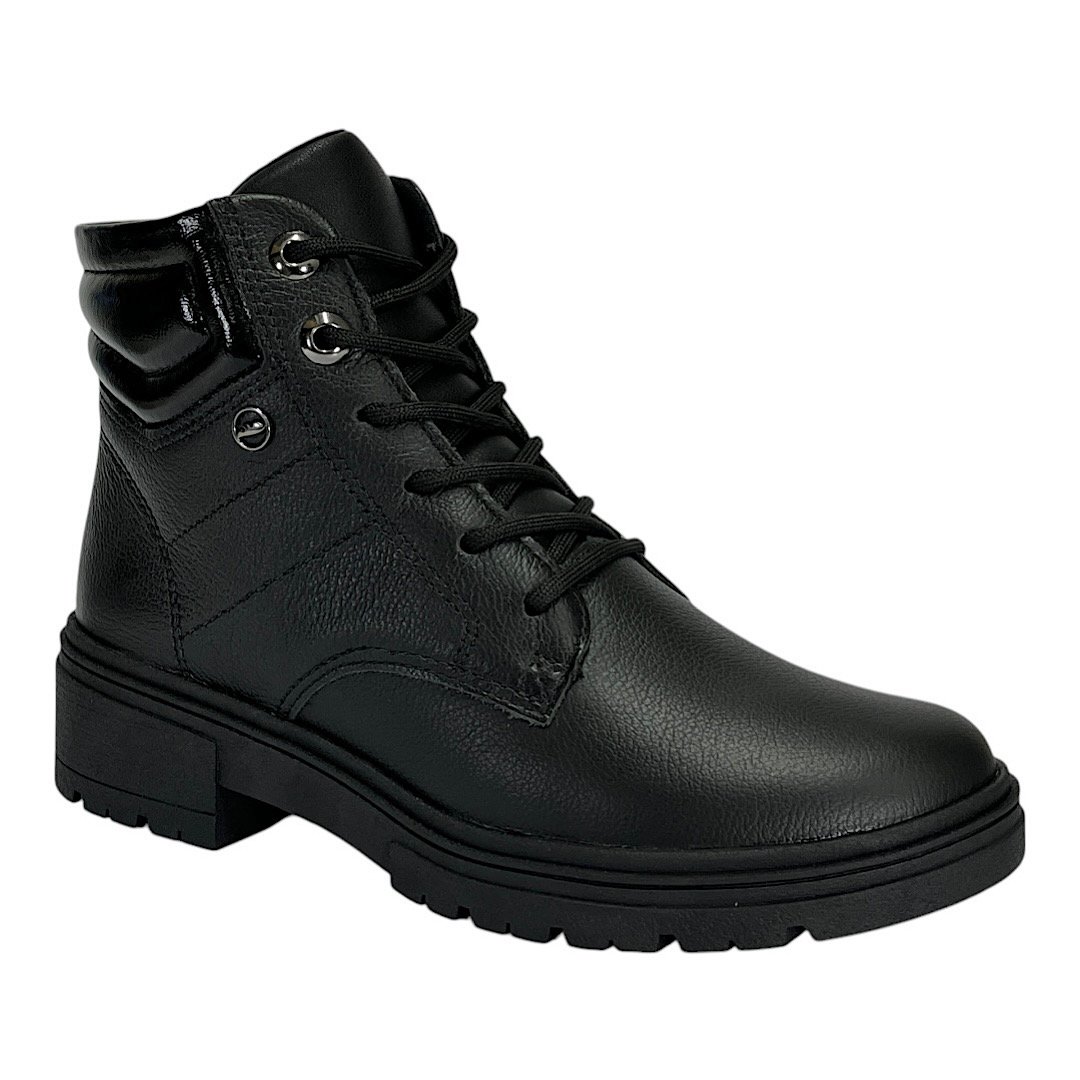 Bota Dakota Coturno Couro D0451 Valais Preto Preto 1