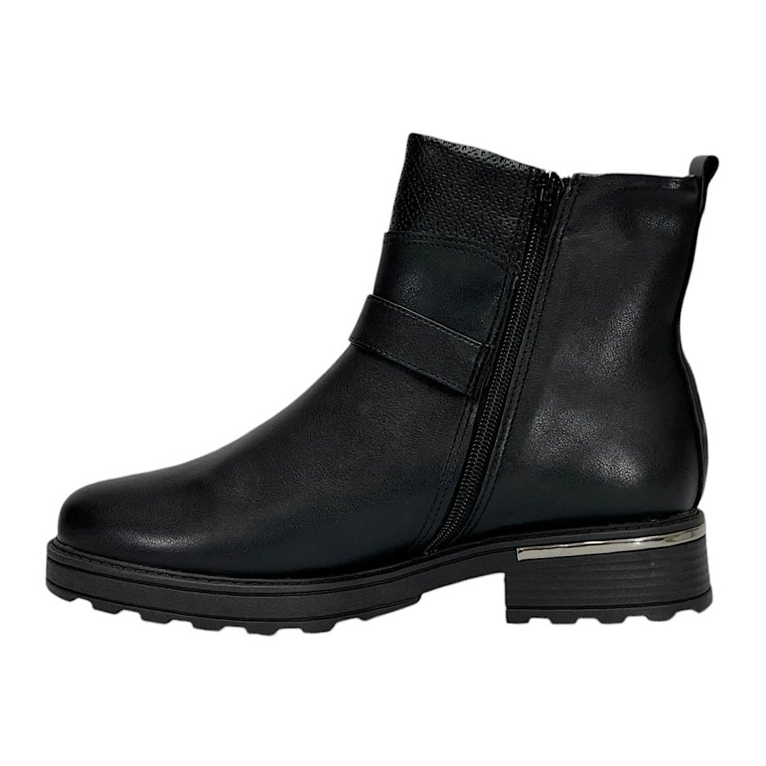 Bota Piccadilly Maxi Gisa Cano Curto 735031 Preto Preto 2