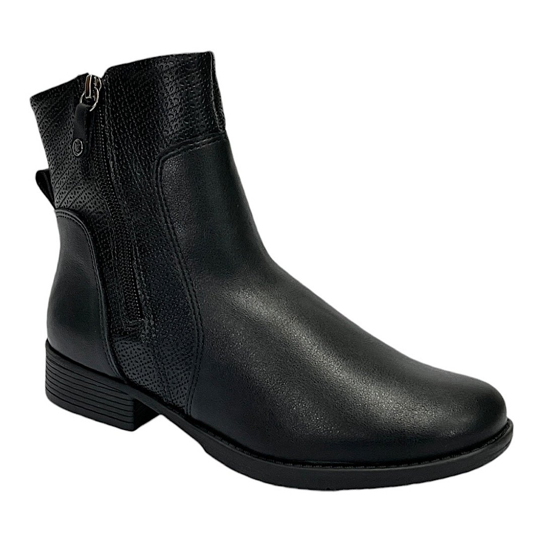 Bota Piccadilly Leci Cano Curto 653021 Preto Preto 1