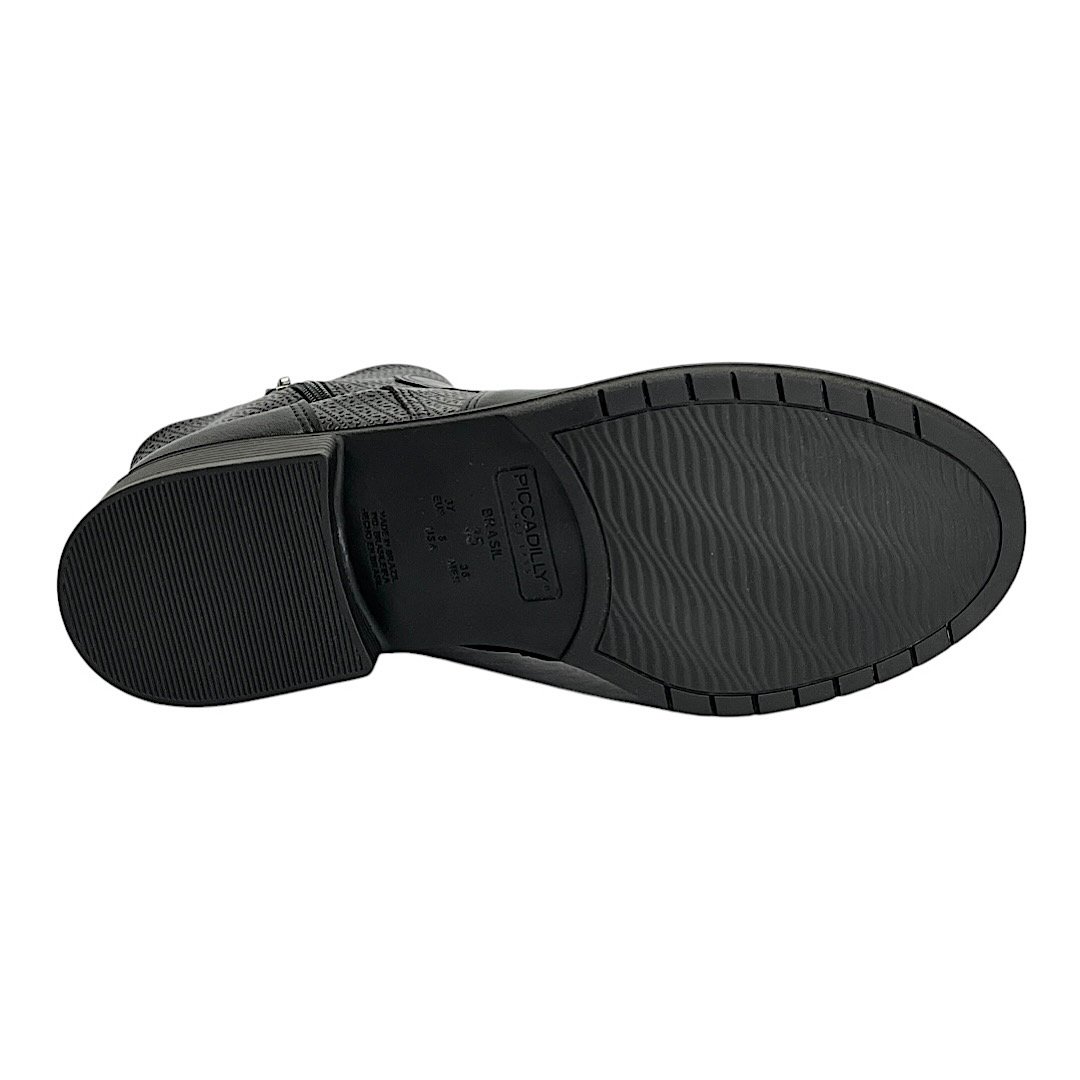 Bota Piccadilly Leci Cano Curto 653021 Preto Preto 6