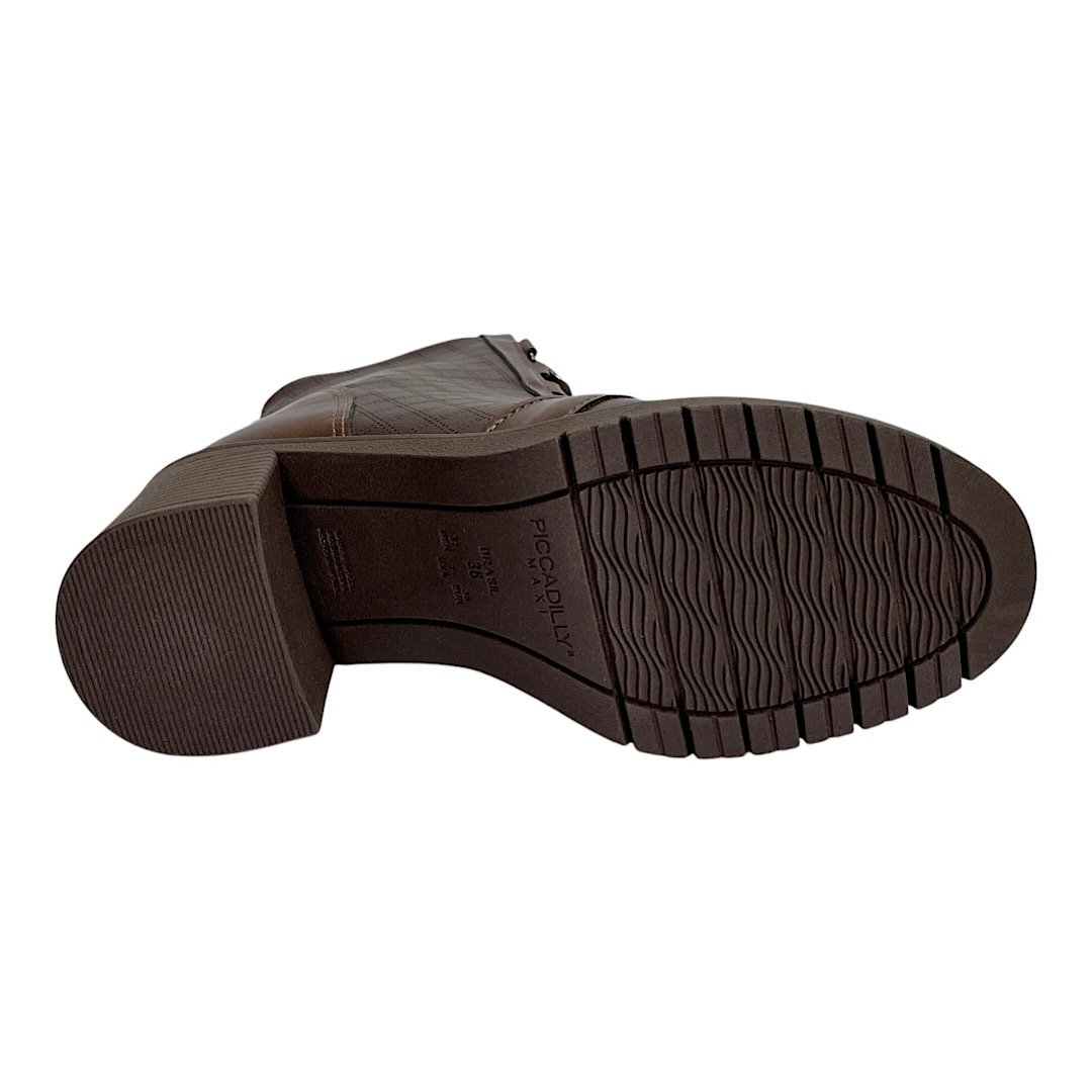 Bota Piccadilly Coturno Maxi Denise 769003 Marrom Marrom 6