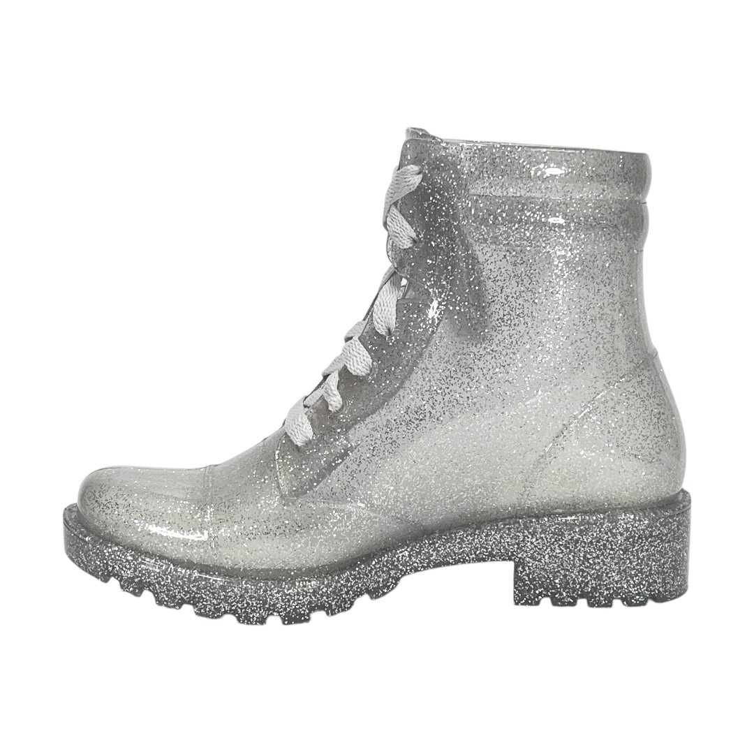 Bota Petite Jolie Coturno Iggy Infantil PJ4995IN Glitter Prata Prata 3