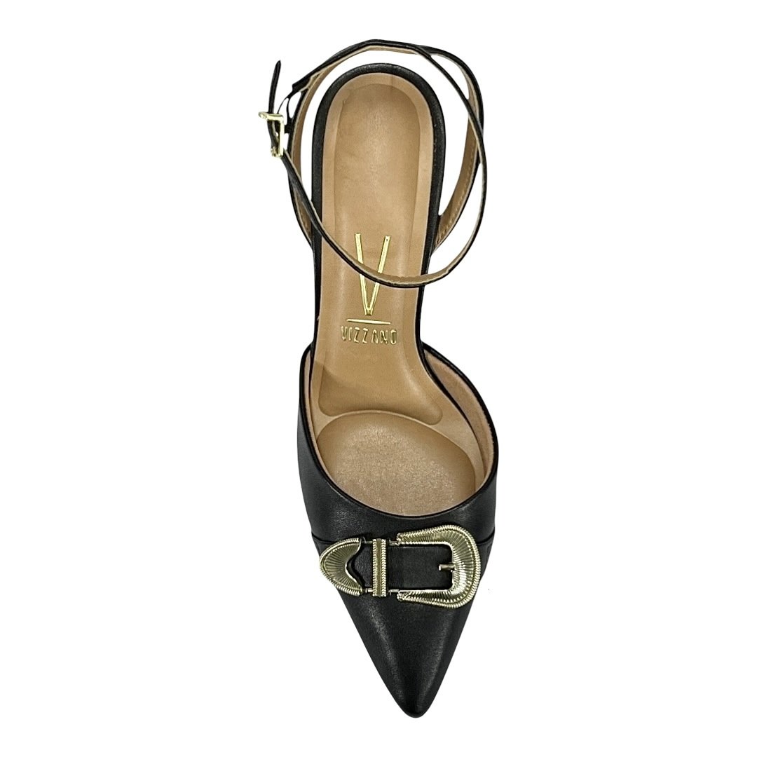 Sapato Vizzano Slingback Salto Alto 1184.1707 Preto Preto 4