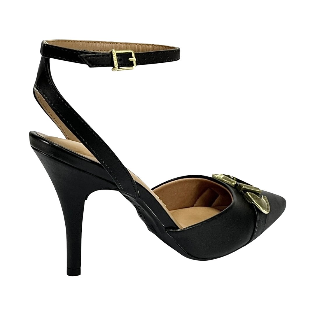 Sapato Vizzano Slingback Salto Alto 1184.1707 Preto Preto 5