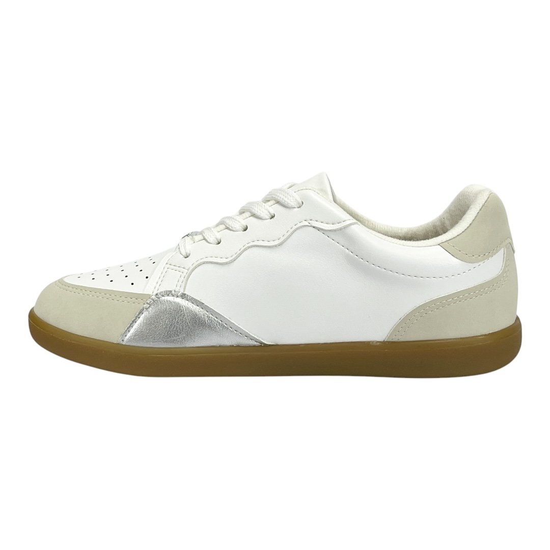 Tênis Vizzano Casual Flat 1430.109 Branco/Off White/Prata Branco/Prata 3