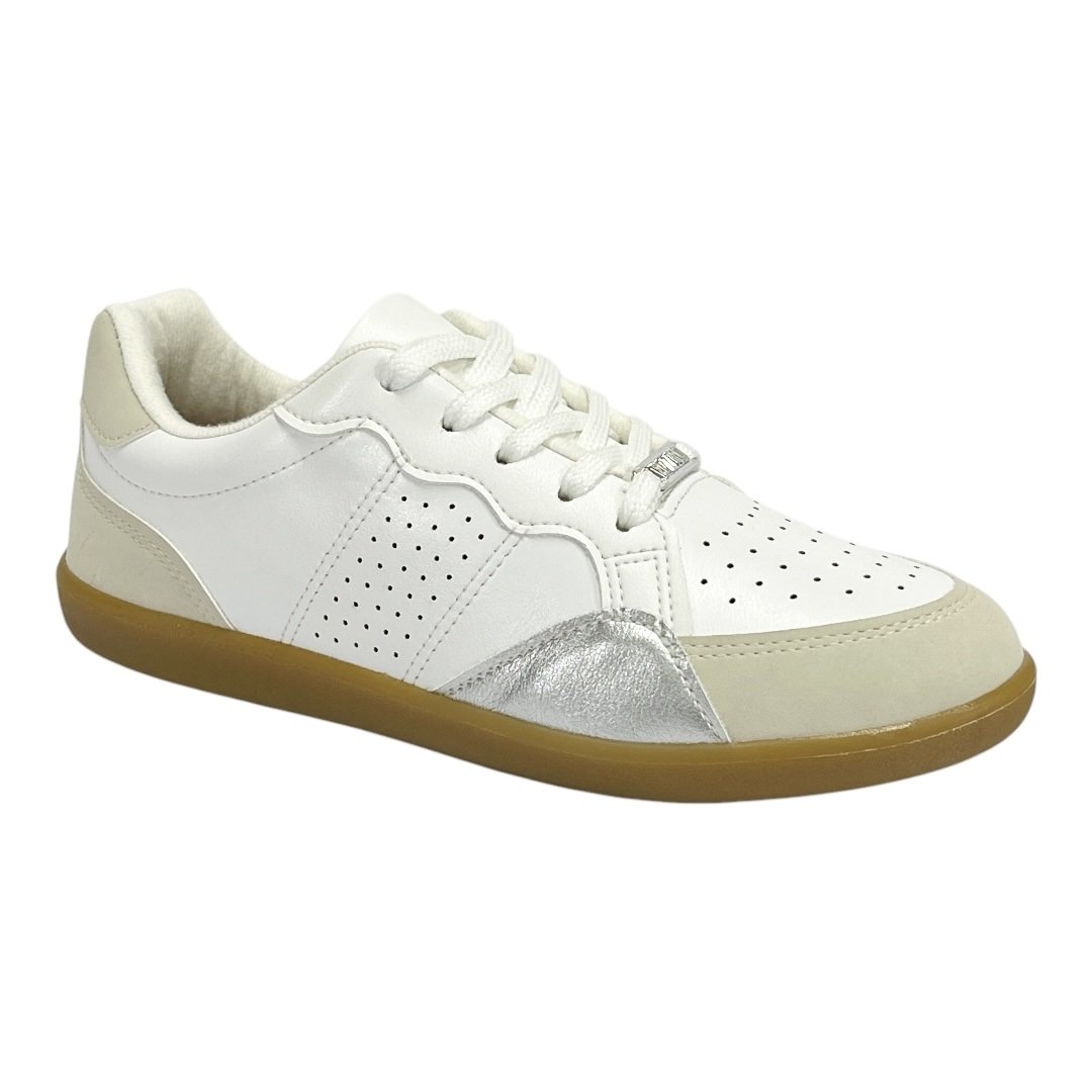Tênis Vizzano Casual Flat 1430.109 Branco/Off White/Prata Branco/Prata 2
