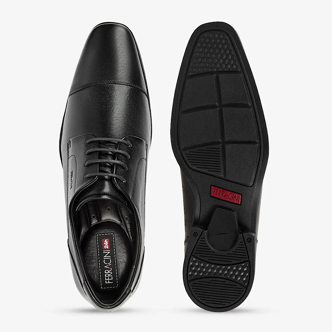 Sapato Ferracini London Masculino 4463-281G Preto Preto 3