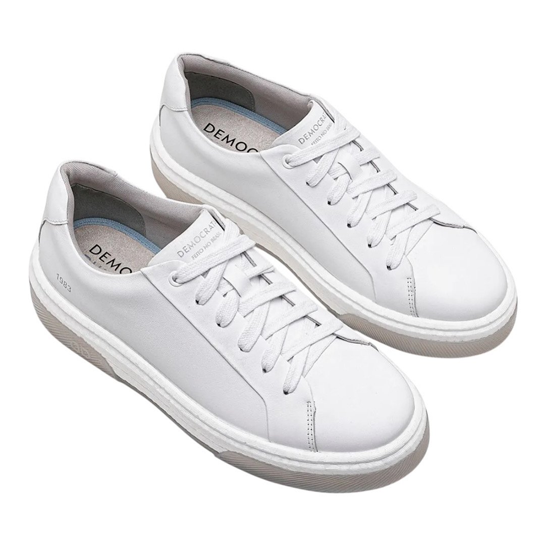 Tênis Democrata Denim Beat Pulse Masculino 623103 Branco Branco 2