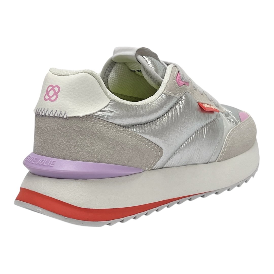 Tenis Petite Jolie Retro Running PJ7541 Prata Prata 5