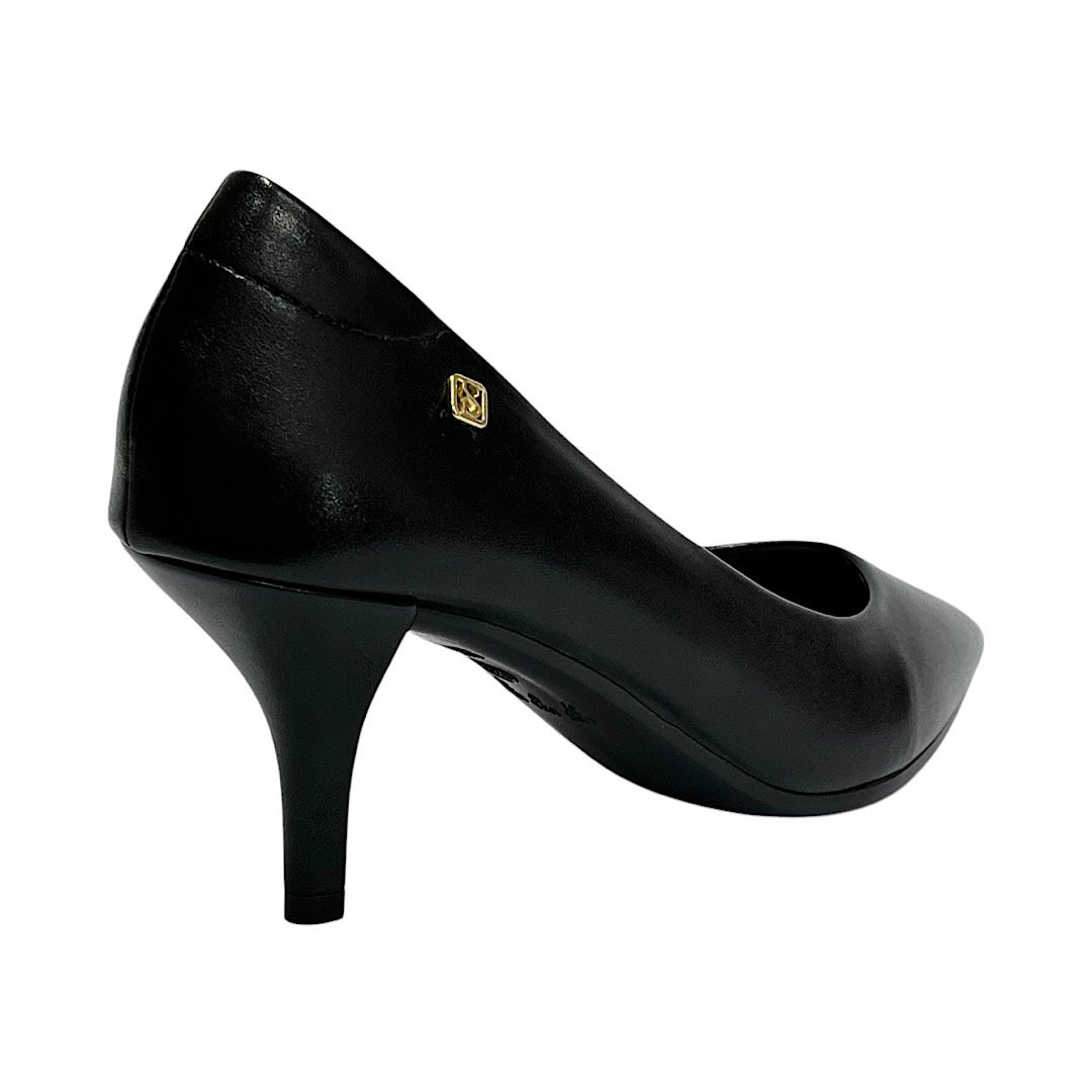 Sapato Santinelli Scarpin Salto Fino 1608-001 Preto Preto 5
