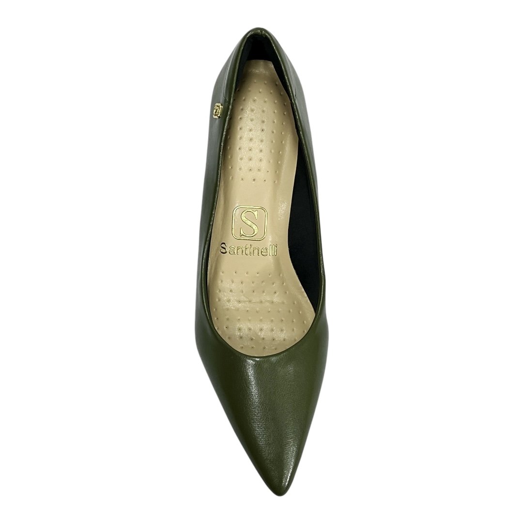 Sapato Santinelli Scarpin Salto Fino 1608-001 Verde Sonora Verde 4