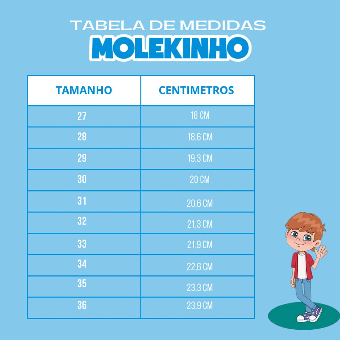 Tênis Molekinho Escolar Calce Fácil 2850.310 Preto/Cinza Preto/Cinza 7