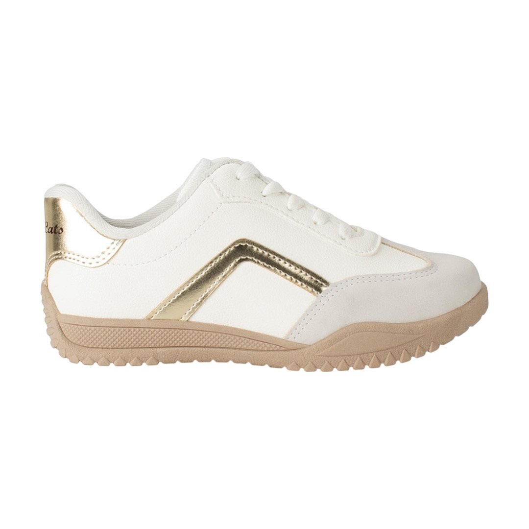 Tênis Pink Cats Casual Infantil V5281 Branco/Champagne Branco 3