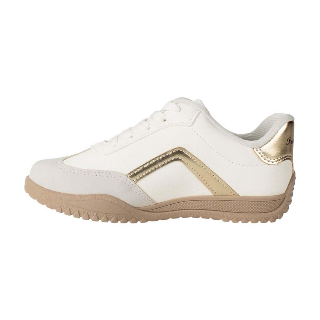 Tênis Pink Cats Casual Infantil V5281 Branco/Champagne Branco 2