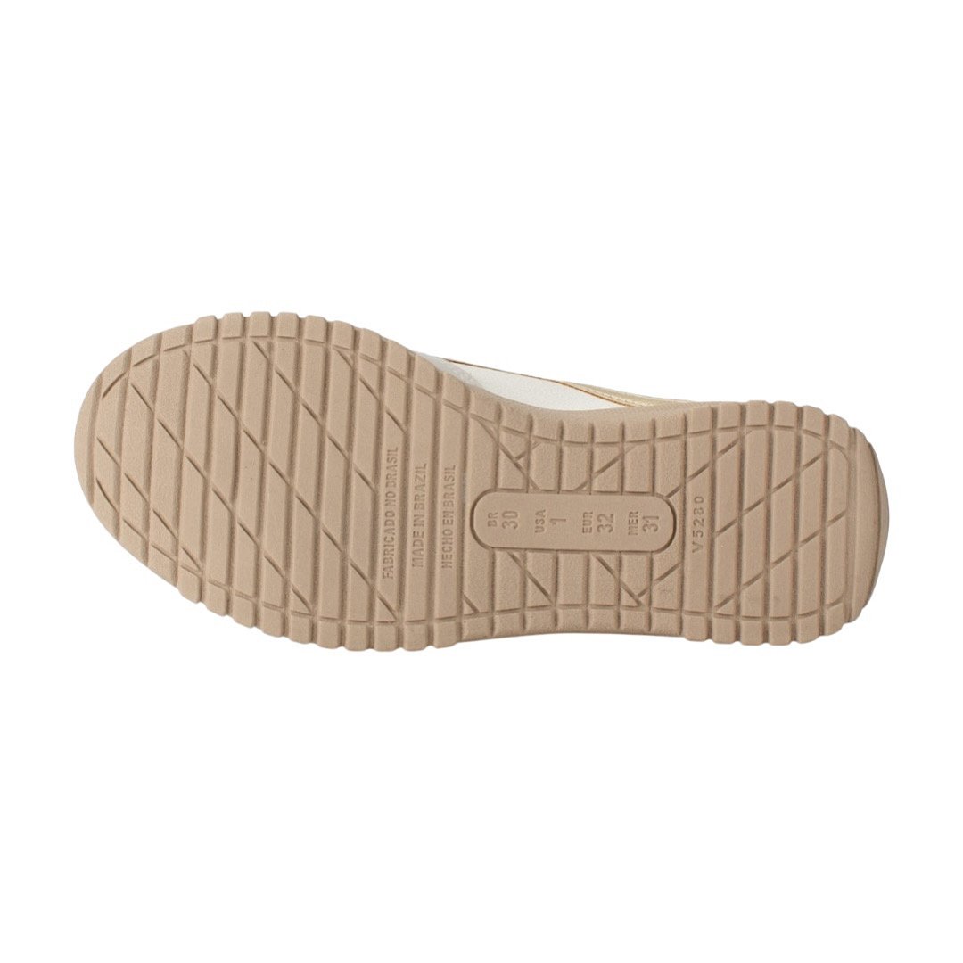 Tênis Pink Cats Casual Infantil V5281 Branco/Champagne Branco 6