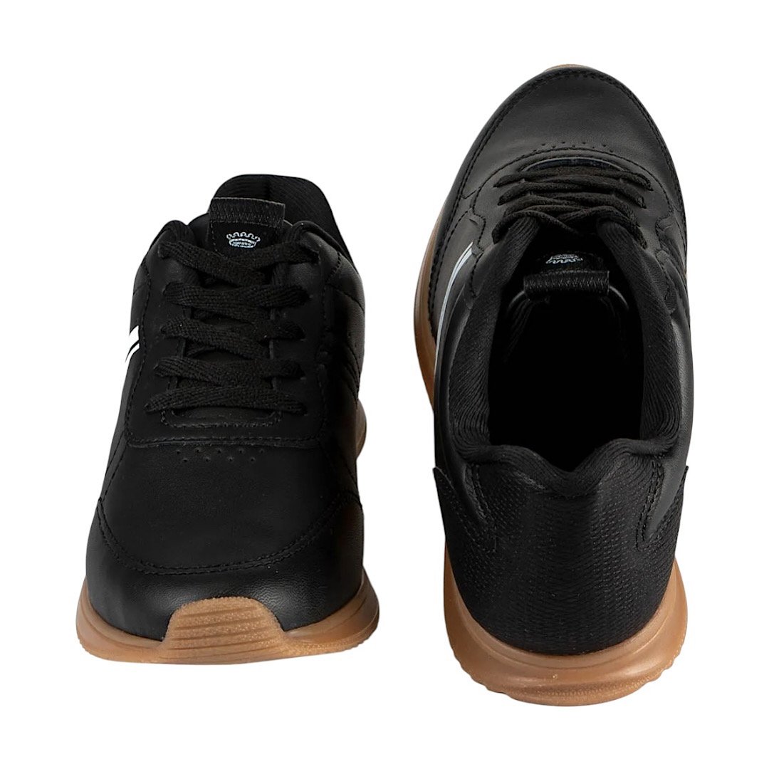 Tênis Pink Cats Jogging Infantil V5272 Preto Preto 4