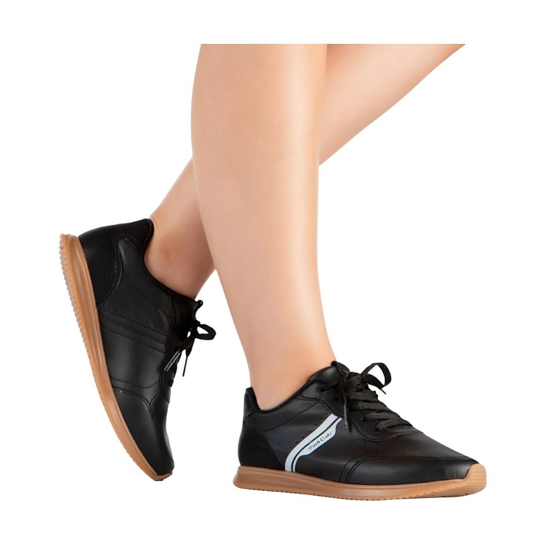 Tênis Pink Cats Jogging Infantil V5272 Preto Preto 6