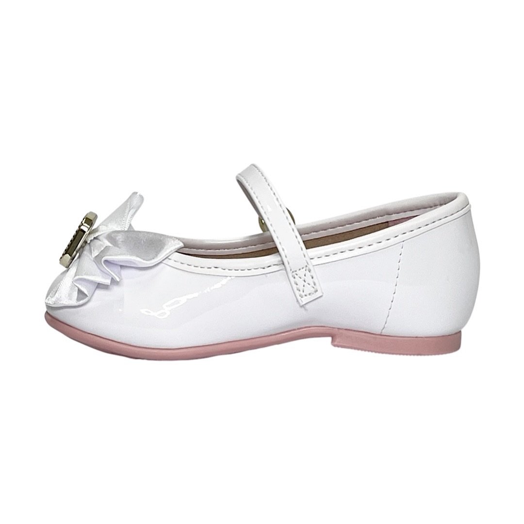 Sapatilha Molekinha Baby 2106.1066 Verniz Branco Branco 3