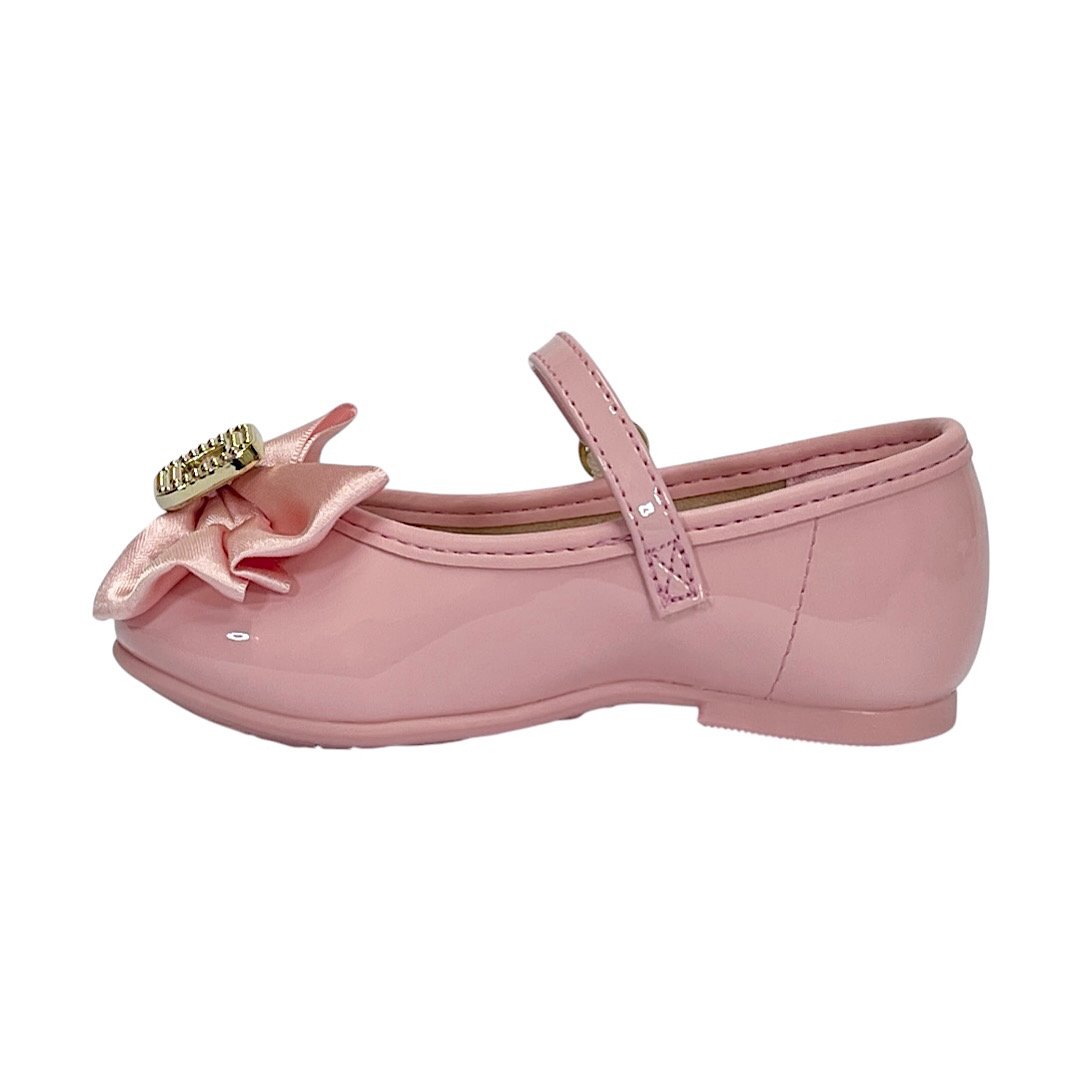 Sapatilha Molekinha Baby 2106.1066 Verniz Rosa Rosa 3