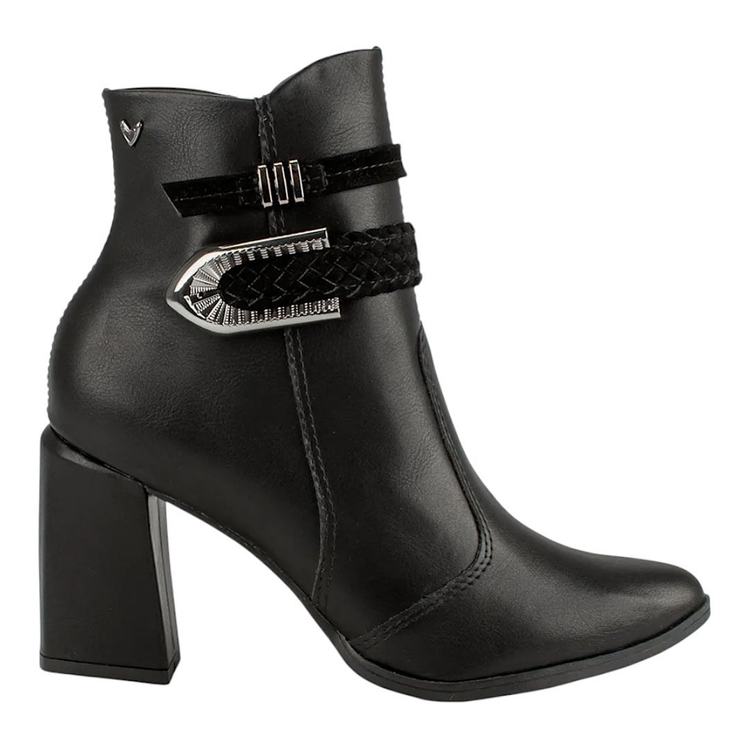 Bota Dakota Mississipi Cano Curto Salto Alto MC871 Preto Preto 2