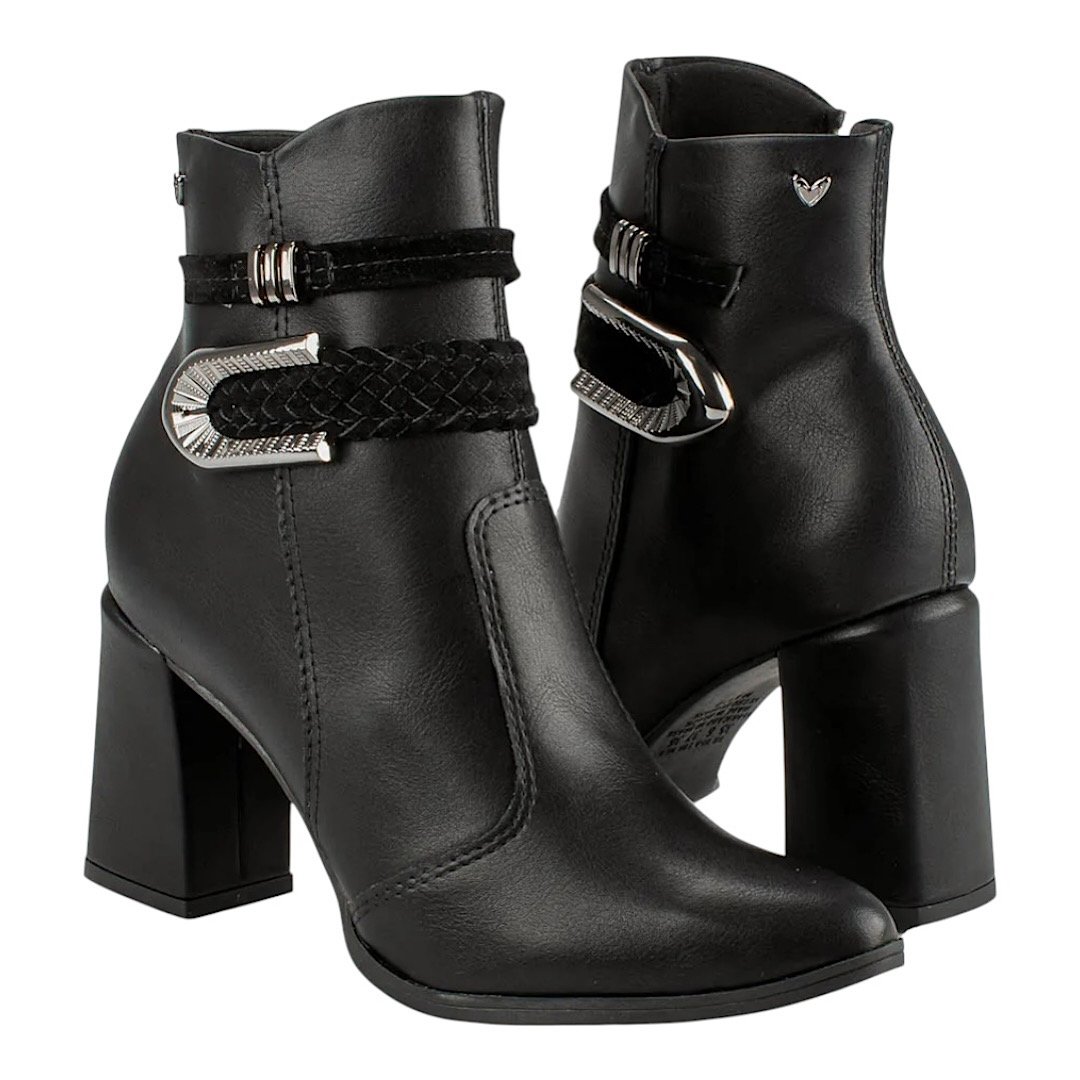 Bota Dakota Mississipi Cano Curto Salto Alto MC871 Preto Preto 5