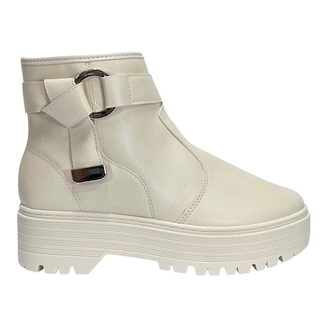 Bota Moleca Casual Plataforma 5351.103 Off White Branco 2