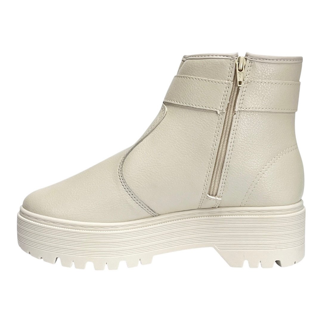 Bota Moleca Casual Plataforma 5351.103 Off White Branco 3